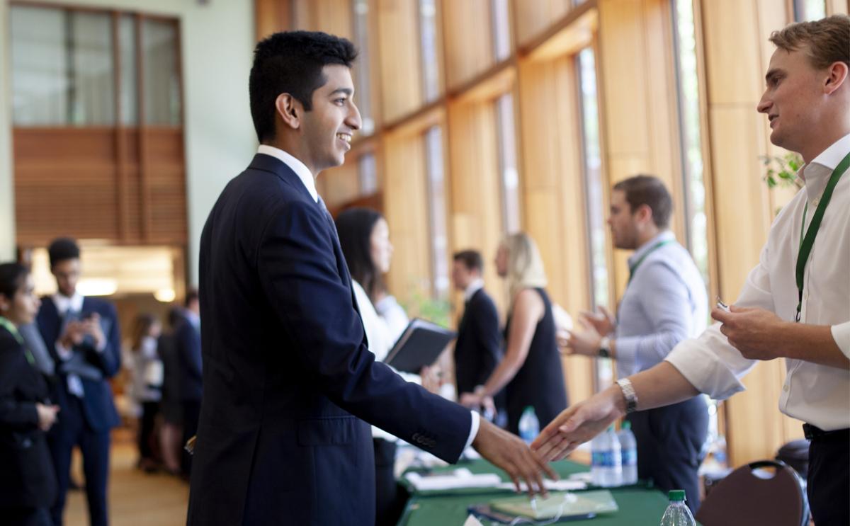 Tuck Bridge participant meets prospective employers