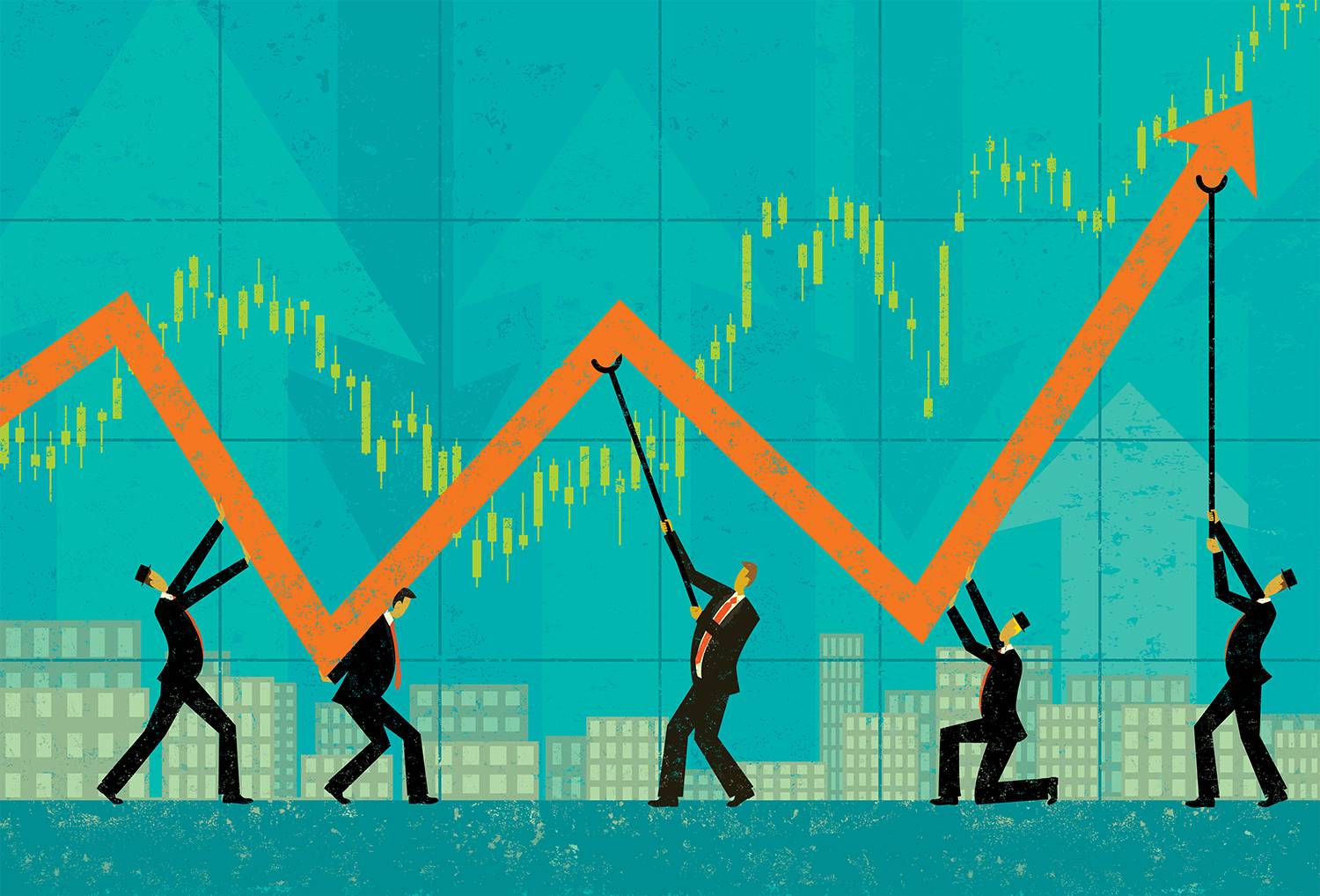 illustration of market graph