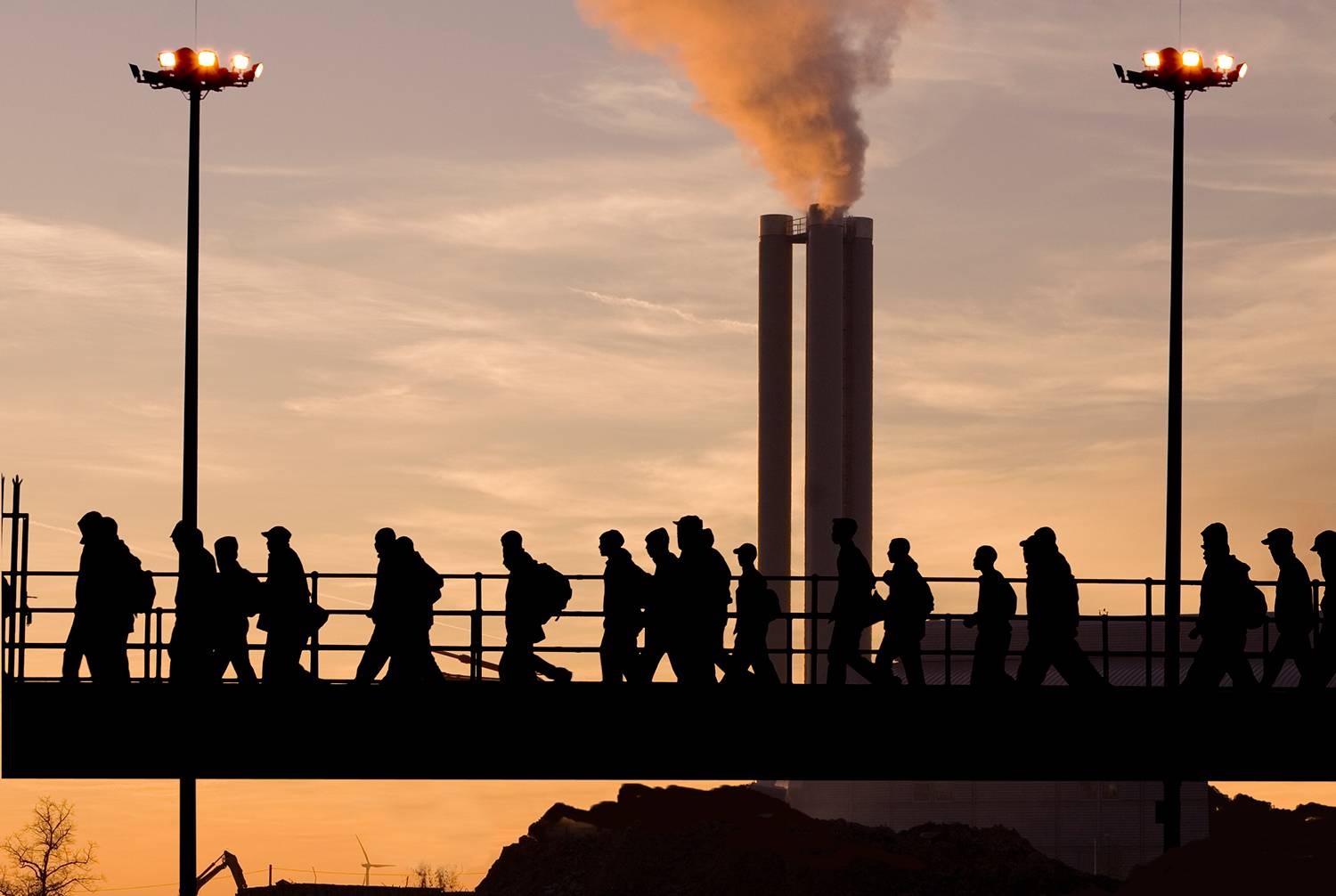 Industry workers, manufacturing plant